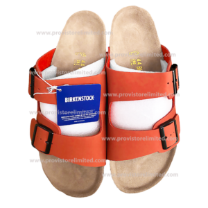 Birkenstock - Double Strapped Orange Leather Birkenstock