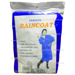 Rain Coat - Straight Plain Blue