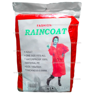 Rain Coat - Straight Plain Red