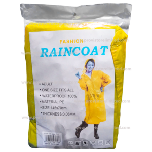 Rain Coat - Straight Plain Yellow