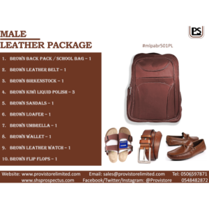 1. Gentlemen Brown Leather Package 01 - [#mlpabr501PL]