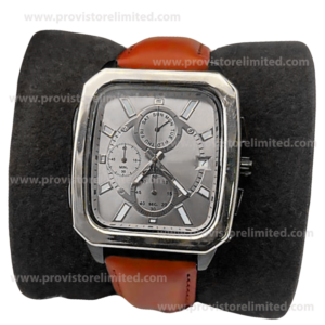 Watch - Male Leather Analog Orange Wrist Watch