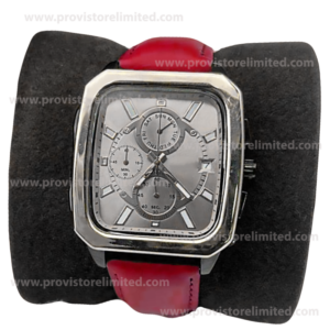 Watch - Male Leather Analog Red Wrist Watch