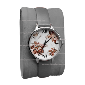 Watch - Ladies Black Leather Wrist Watch