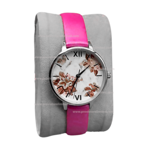 Watch - Ladies Pink Leather Wrist Watch