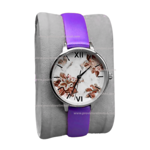 Watch - Ladies Purple Leather Wrist Watch