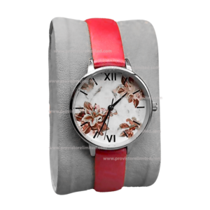 Watch - Ladies Red Leather Wrist Watch