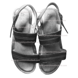 Sandals (Inferior) - Black Leather Sandals Men