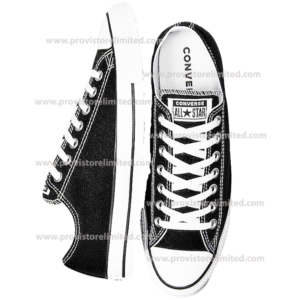 Shoe - Converse Low White and Black Chuck Taylor / Canvas