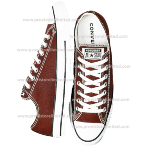 Shoe - Converse Low White and Brown Chuck Taylor / Canvas