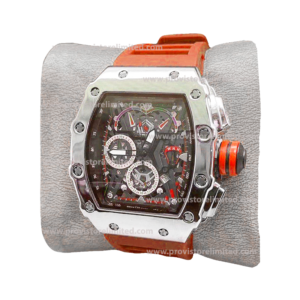 Watch - Male Plastic Strap Analog Orange Wrist Watch