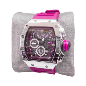 Watch - Male Plastic Strap Analog Pink Wrist Watch