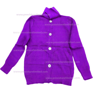 Crewneck Ladies Woven With Buttons - Purple Pullover / Sweater / Sweatshirt